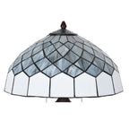 Tiffany Tafellamp Ø 40x58 cm Grijs Glas Tiffany Bureaulamp