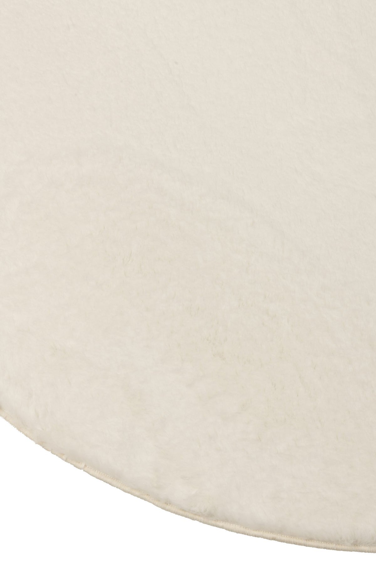 J-Line vloerkleed Cutie Rond - polyresin - wit
