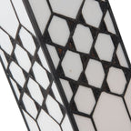 Tiffany Tafellamp 12x12x36 cm Wit Glas Tiffany Bureaulamp