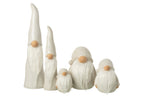 J-Line figuur Kabouter Hoed - porselein - grijs - L