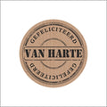 Van harte gefeliciteerd - Wens etiket - rol van 500 stuks