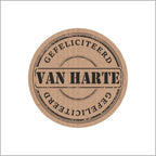 Van harte gefeliciteerd - Wens etiket - rol van 500 stuks