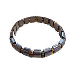 Herenarmband natuurstenen Hematiet & Tijgeroog