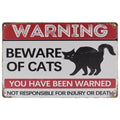 Pas op voor katten Retro Wandbord 20x30