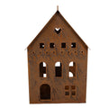 Decoratie Beeld Huis 20x12x29 cm Bruin Metaal