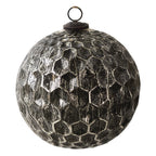 Kerstbal XL Ø 20 cm Zwart Glas Kerstdecoratie