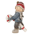Decoratie Beeld Kind 18 cm Blauw Polyresin Kerstfiguren