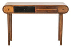 J-Line Consoletafel met meerdere laden - mangohout - naturel/zwart