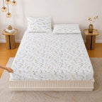 Laken | Puur katoen, elastisch getailleerd | Kingsize 198 cm x 182 cm 3-delig