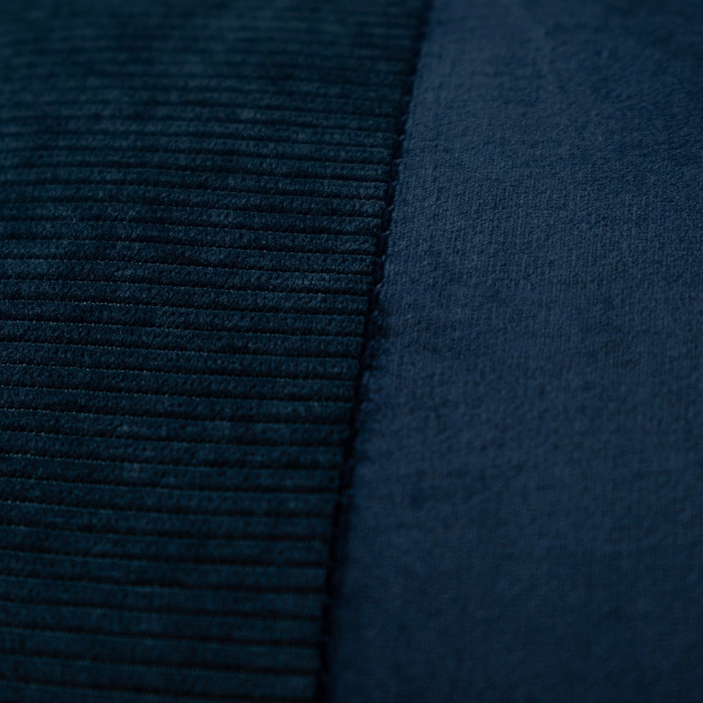 Kussen fluweel blauw & corduroy 30 x 50 cm