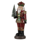 Beeld Notenkraker 13x10x32 cm Rood Kunststof Kerstdecoratie
