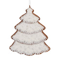 Kersthanger Kerstboom 9x1x10 cm Wit Kunststof