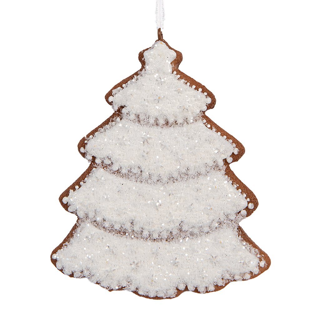Kersthanger Kerstboom 9x1x10 cm Wit Kunststof
