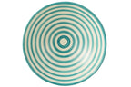J-Line kom Granada Stripes - keramiek - wit/aqua