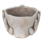 Bloempot Hoofd Ø 15x13 cm Beige Steen plantenpot