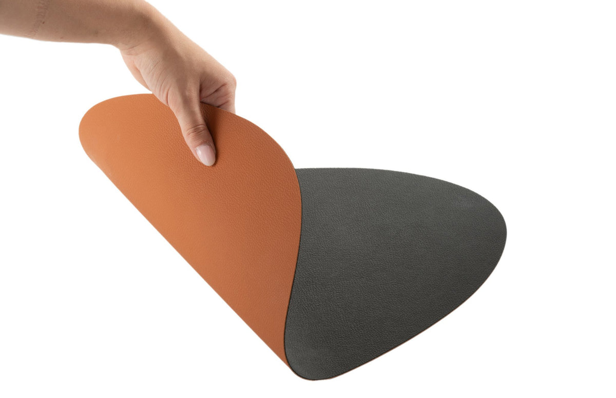 J-Line Steen placemat - kunststof - zwart