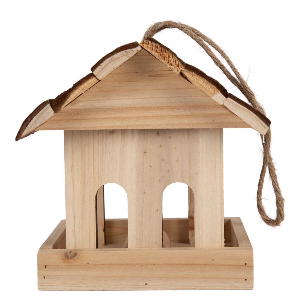 Vogelvoederhuisje 19x18x19 cm Bruin Hout