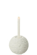 J-Line Kandelaar Creta Rond Cement Wit Large