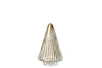 J-Line Kerstboom - glas - goud/transparant - S