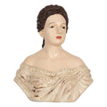 Decoratie Beeld Vrouw 18x11x21 cm Beige Kunststof