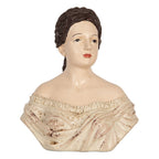 Decoratie Beeld Vrouw 18x11x21 cm Beige Kunststof