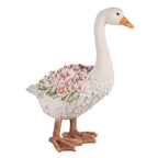 Beeld Gans 45 cm Wit Roze Polyresin beeld decoratie