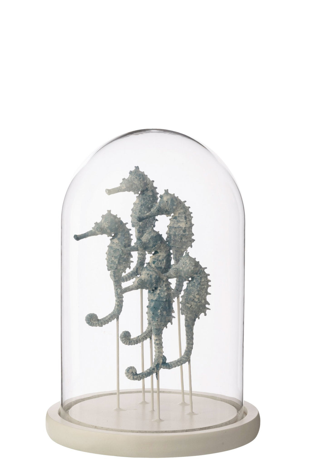 J-Line stolp Zeepaard - glas - wit/blauw - L