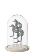 J-Line stolp Zeepaard - glas - wit/blauw - L