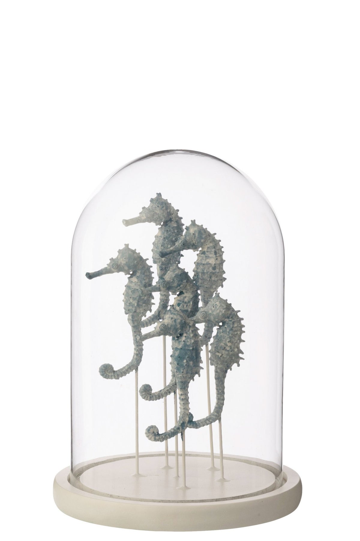 J-Line stolp Zeepaard - glas - wit/blauw - L