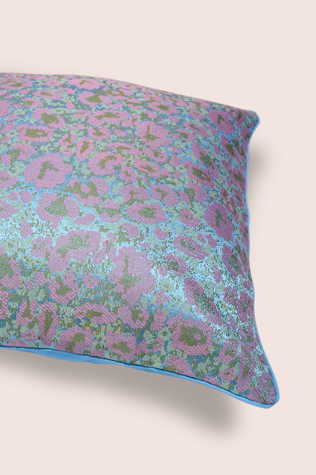 Handgeweven jacquard kussenhoes - Zijdekatoen