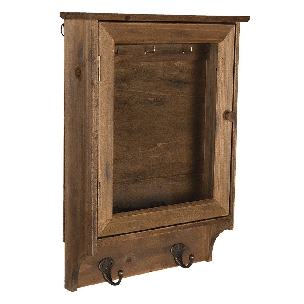 Sleutelkastje 29x8x40 cm Bruin Hout Sleutelhouder