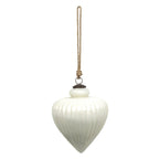Kerstbal xl Ø 17 cm Wit Glas Kerstdecoratie