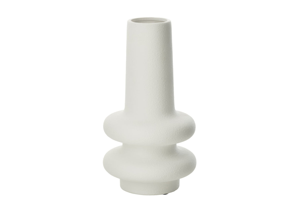 J -Line Vase Lyra - Cherry - White - smal - 32 cm hoog