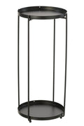 J-Line bijzettafel Rond - ijzer - zwart - L