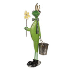 Decoratie Beeld Kikker 67 cm Groen Metaal
