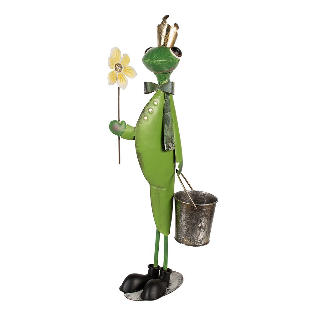 Decoratie Beeld Kikker 67 cm Groen Metaal