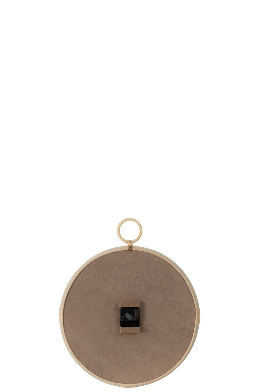 J-Line klok Kyr - rotan - naturel/wit - small - Ø 48 cm