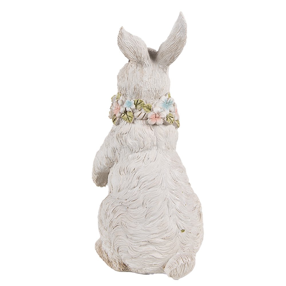 Beeld Konijn 20 cm Wit Polyresin Paasdecoratie