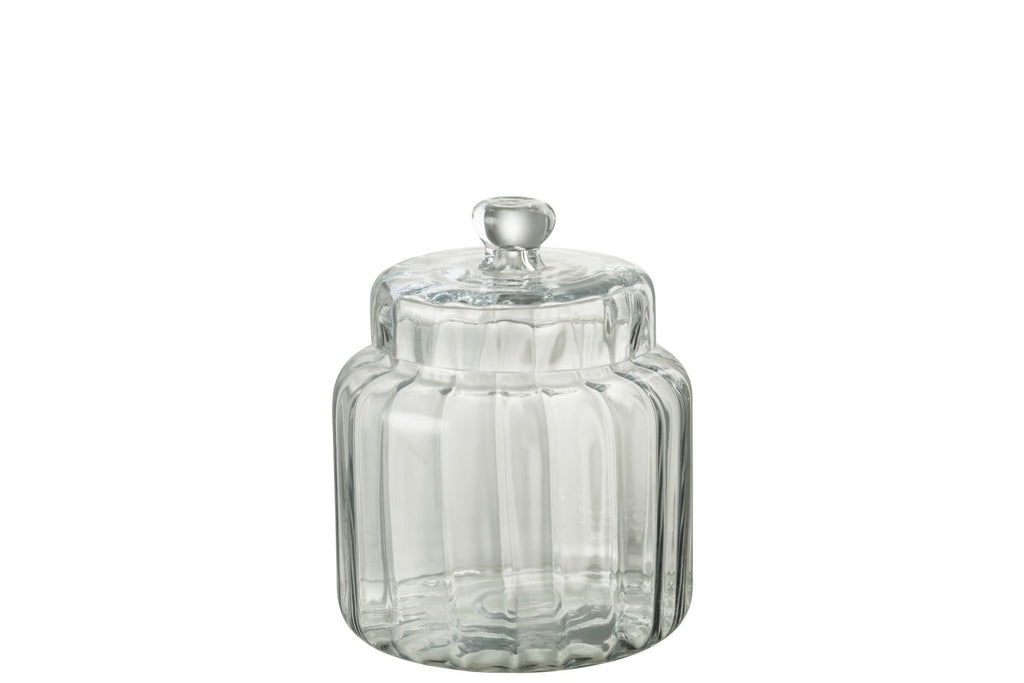 J-Line Voorraadpot Elia Glas Transparant Small