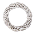 Krans Ø 30x6 cm Wit Rotan