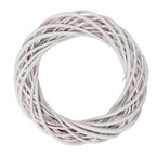 Krans Ø 30x6 cm Wit Rotan