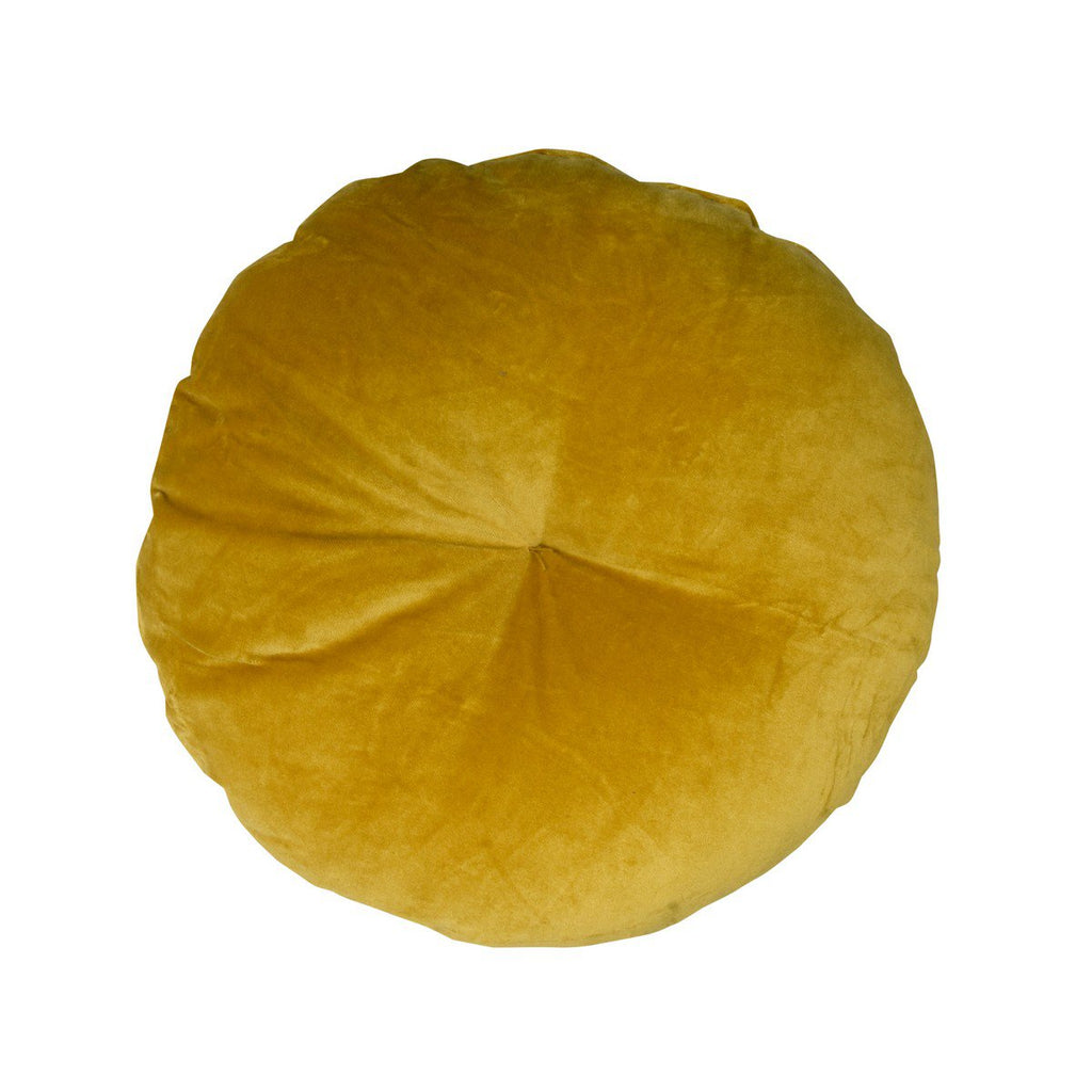 Flower kussen geel dia40x12cm