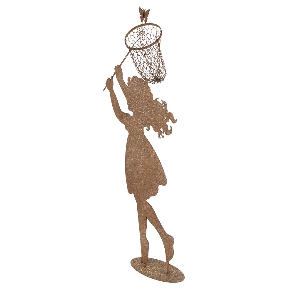 Decoratie Beeld Kind 39x13x87 cm Bruin Metaal