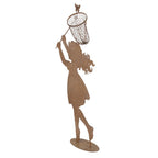 Decoratie Beeld Kind 39x13x87 cm Bruin Metaal