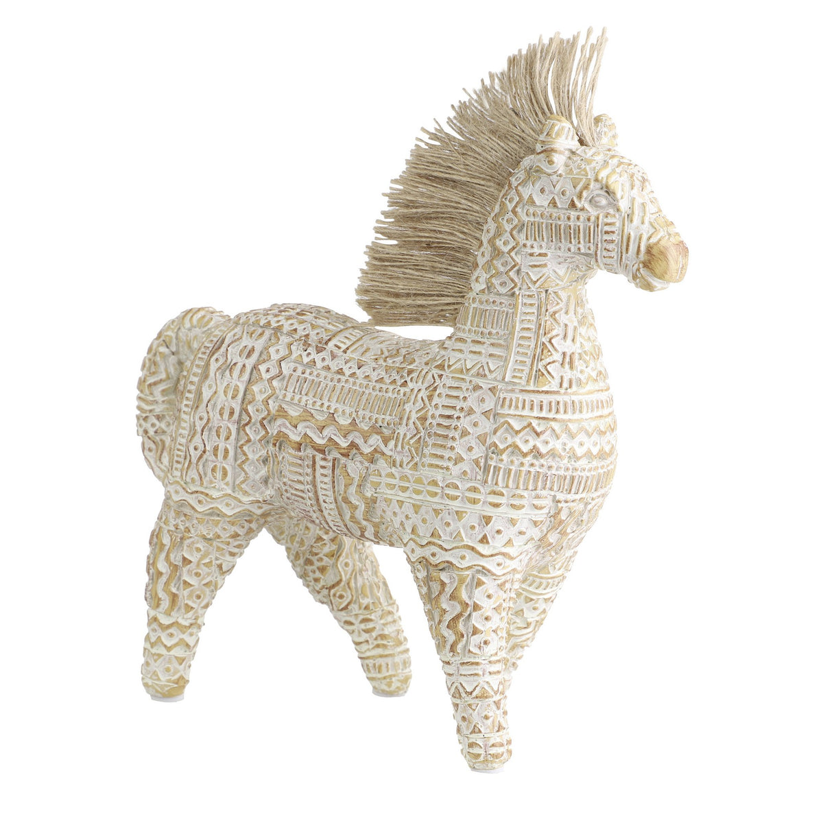 Ornament Ishikari Wit 19,5x6,5x21cm