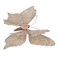 Decoratie Vlinder 28x4x22 cm Beige Synthetisch