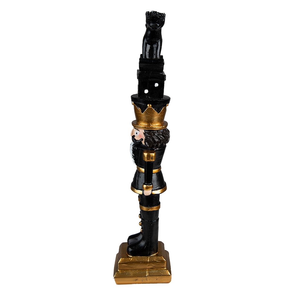 Kerstdecoratie Notenkraker 23 cm Zwart Polyresin