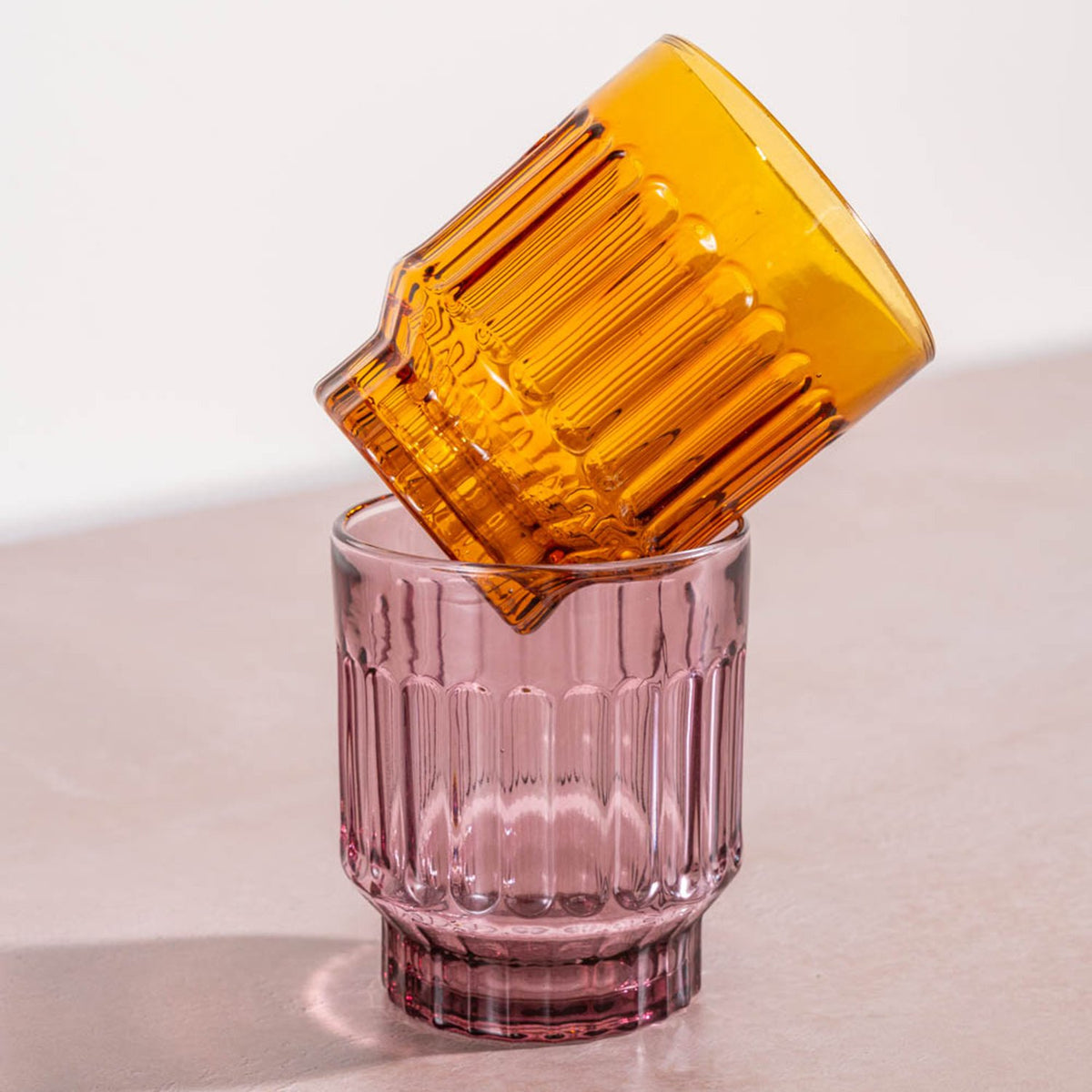 Glas 30cl amberkleurig - Set van 4