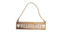 Hanger hout Welcome hart 40x10cm