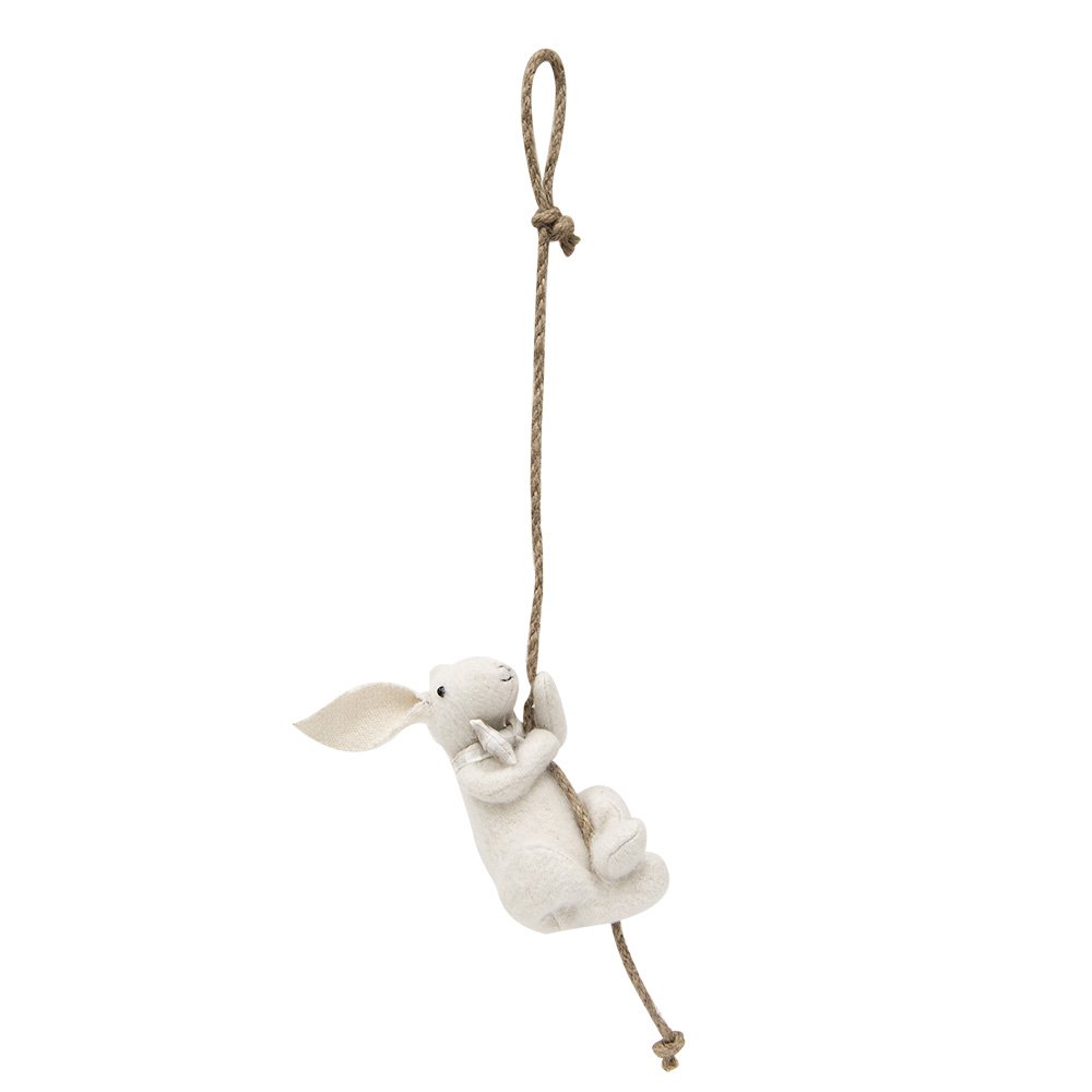 Knuffel Konijn 8x9x16/50 cm Wit Synthetisch